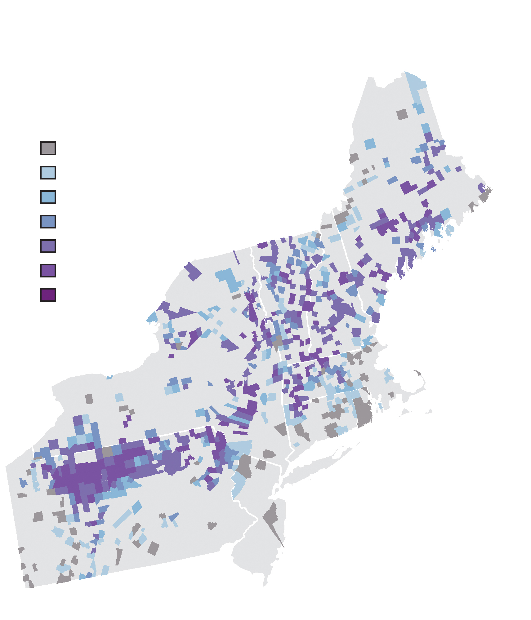 Map of country-level hemlock distribution