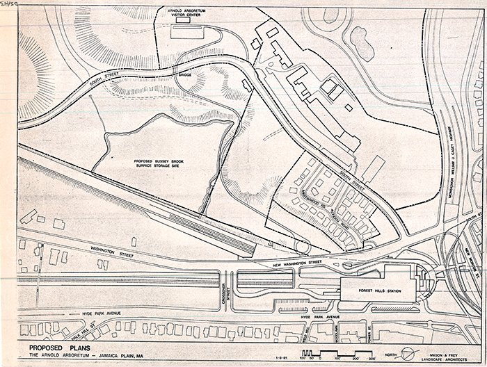 MBTA Right of Way Proposal (Archives of Arnold Arboretum)