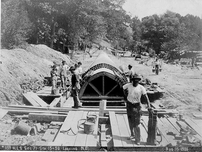 Building the Sewer Line (Archives of Arnold Arboretum)