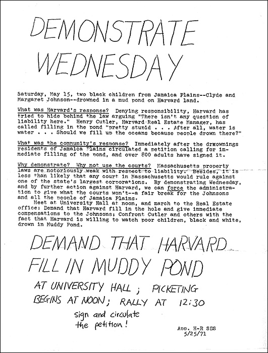 Demonstration Flyer (Archives of Arnold Arboretum)