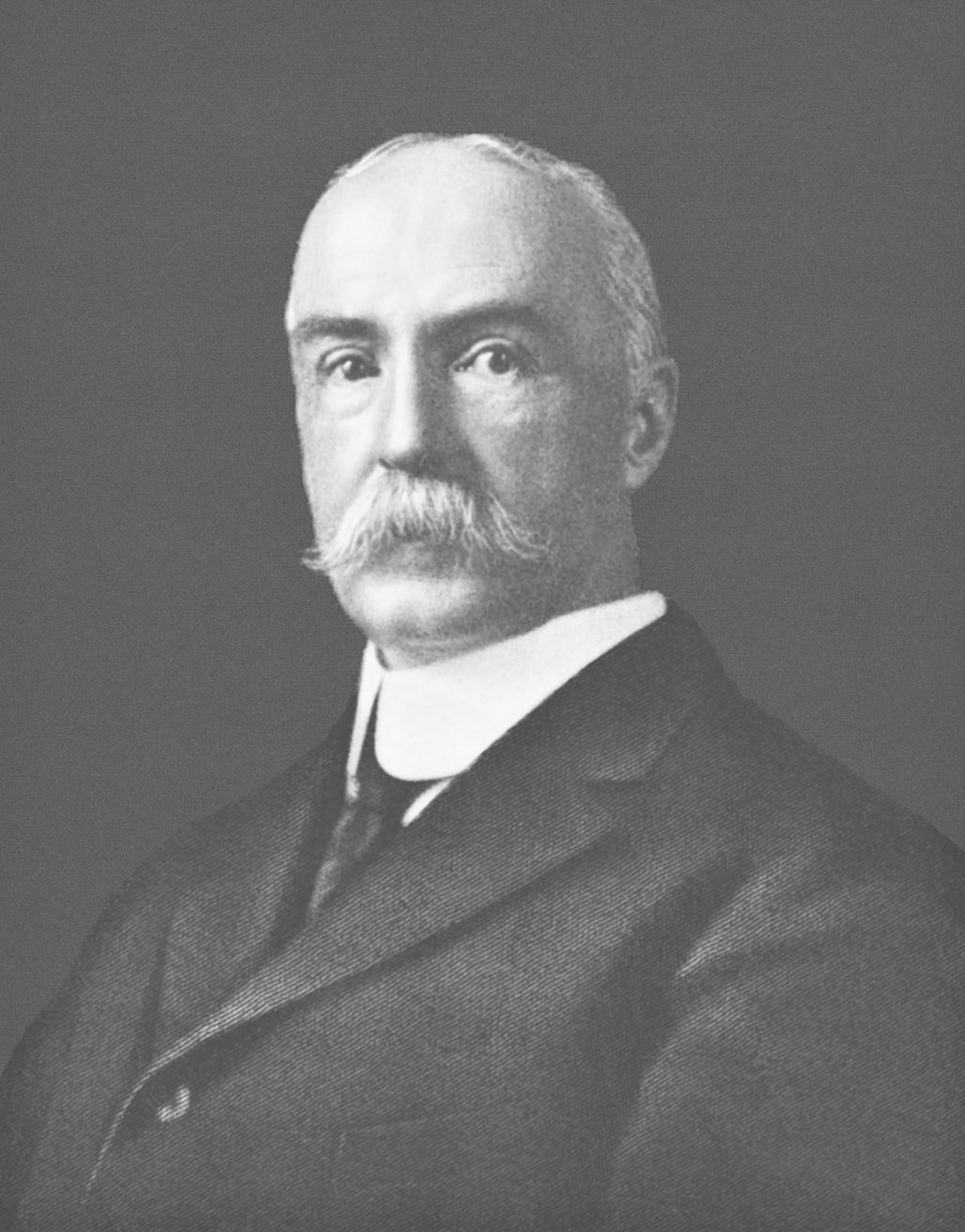 Black-and-white photograph of botanist