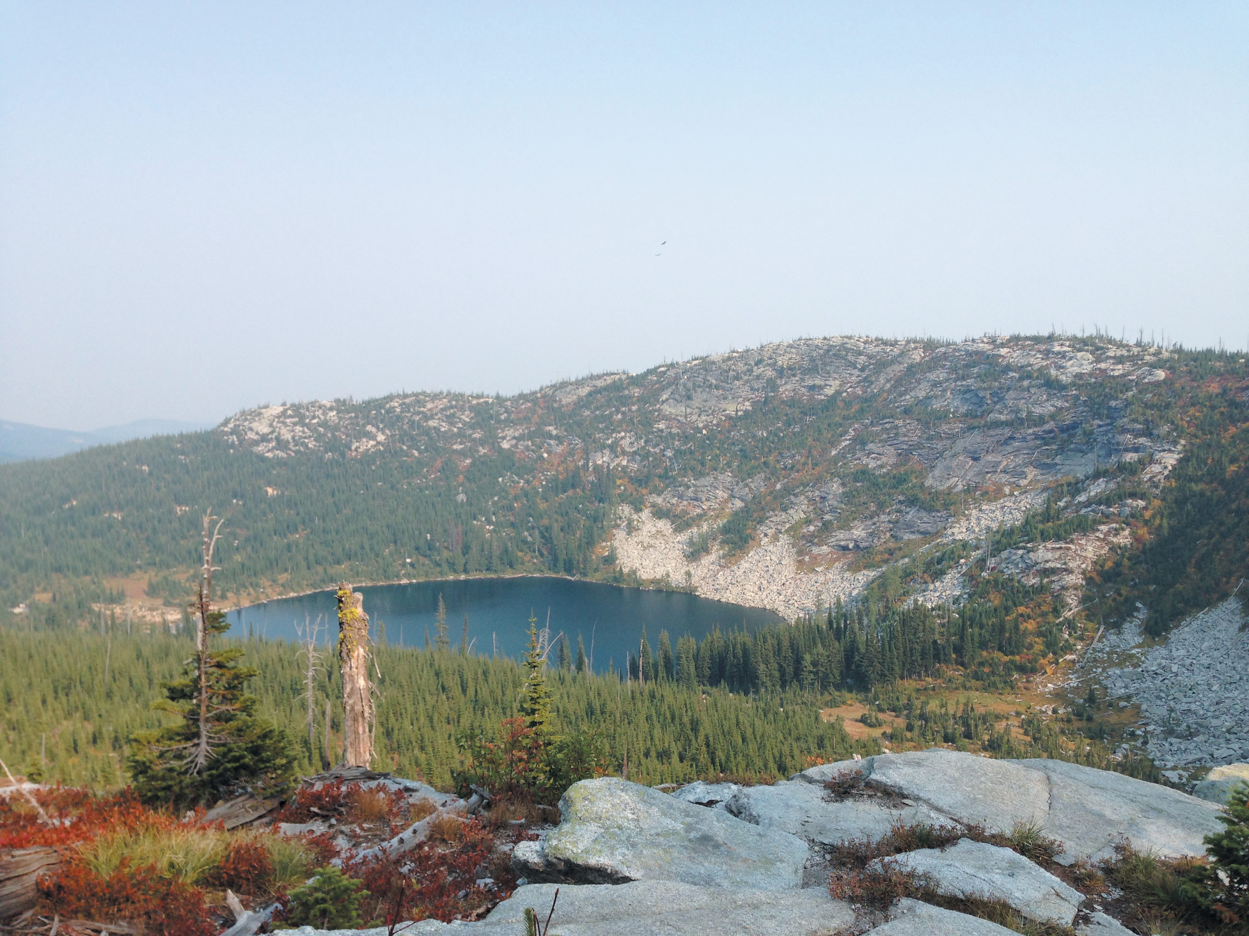 View of high mountain lake