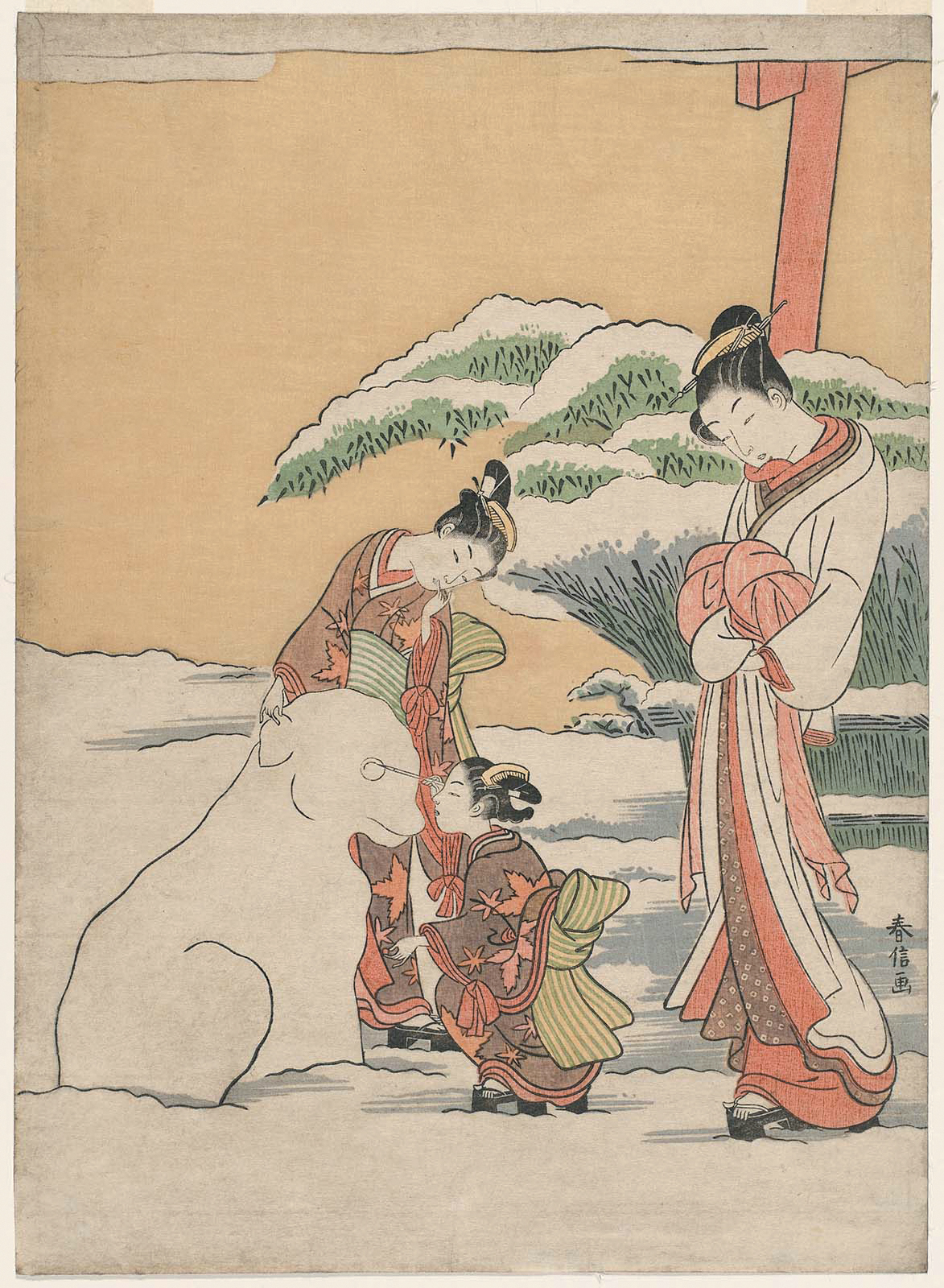 A full color Japanese woodblock print.