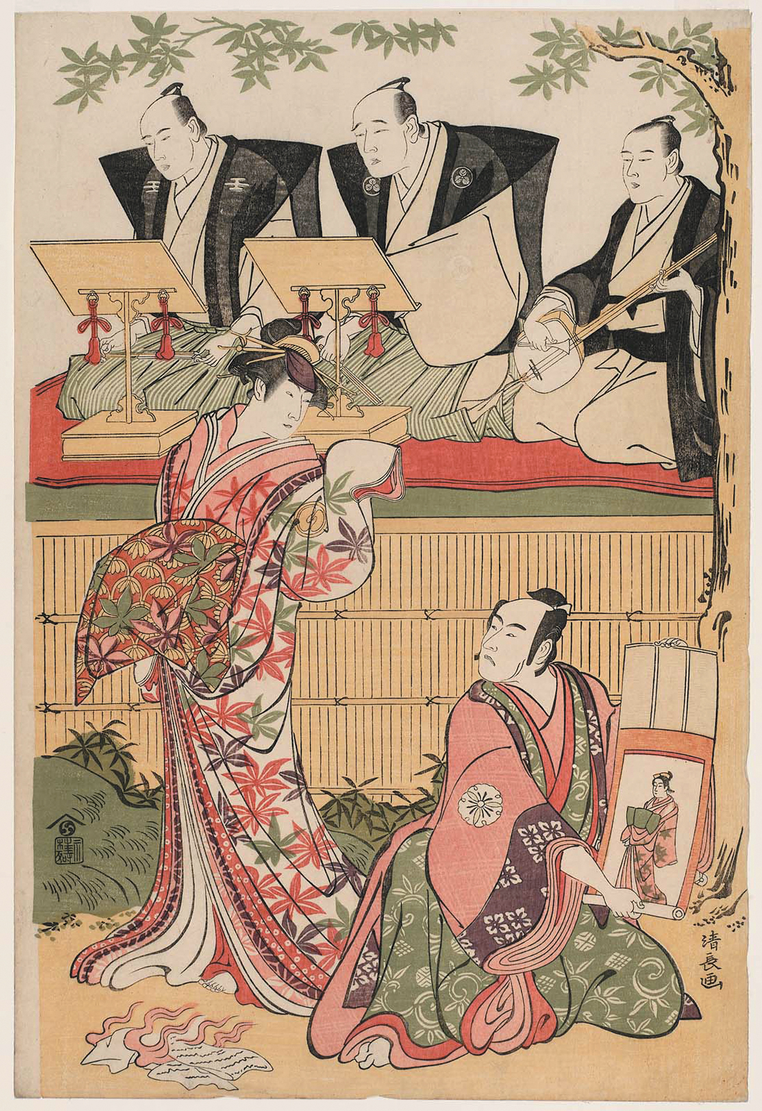 A full color Japanese woodblock print.
