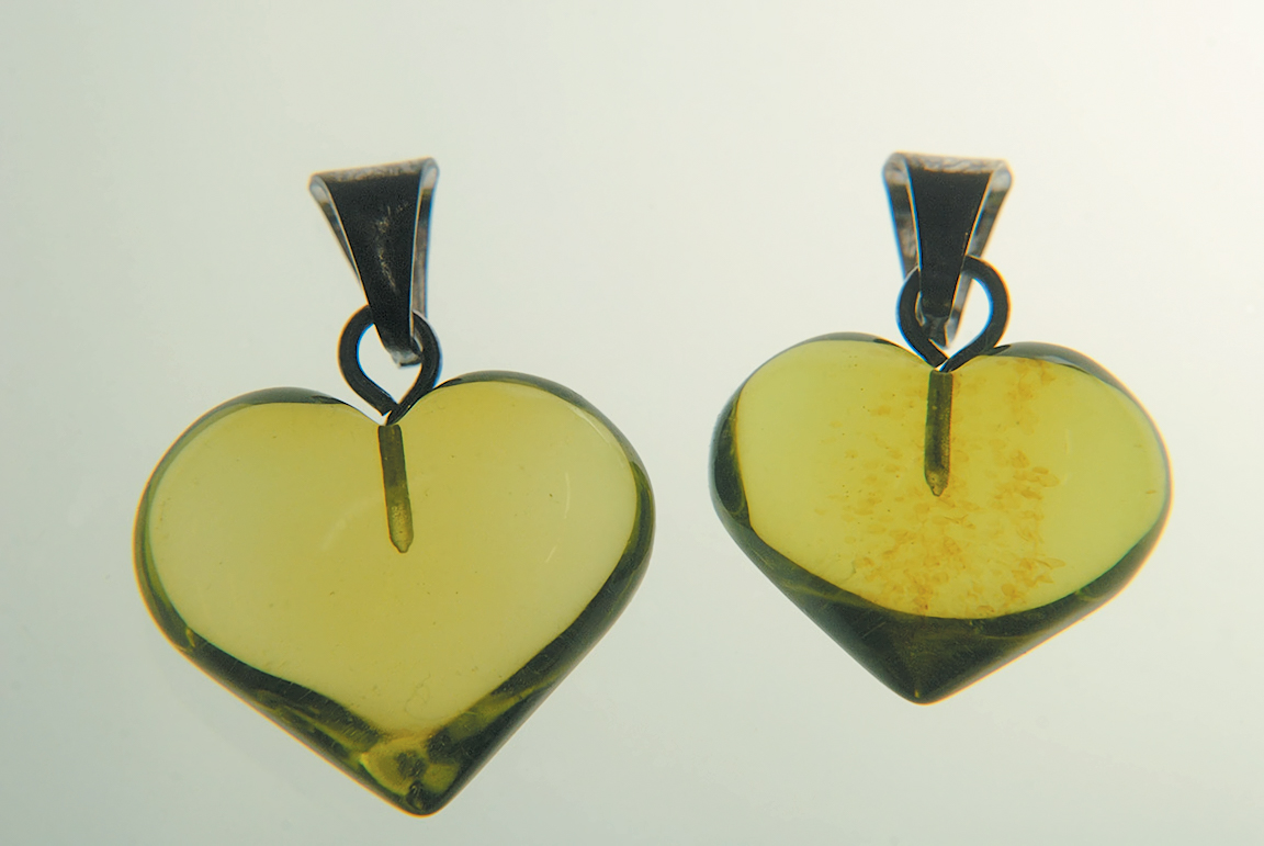 A color photo of copal earrings.
