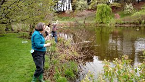 Educators explore the diversity of animal life in and around ponds.