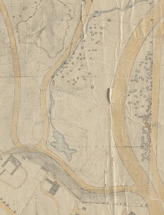Topographic map of the ponds area.