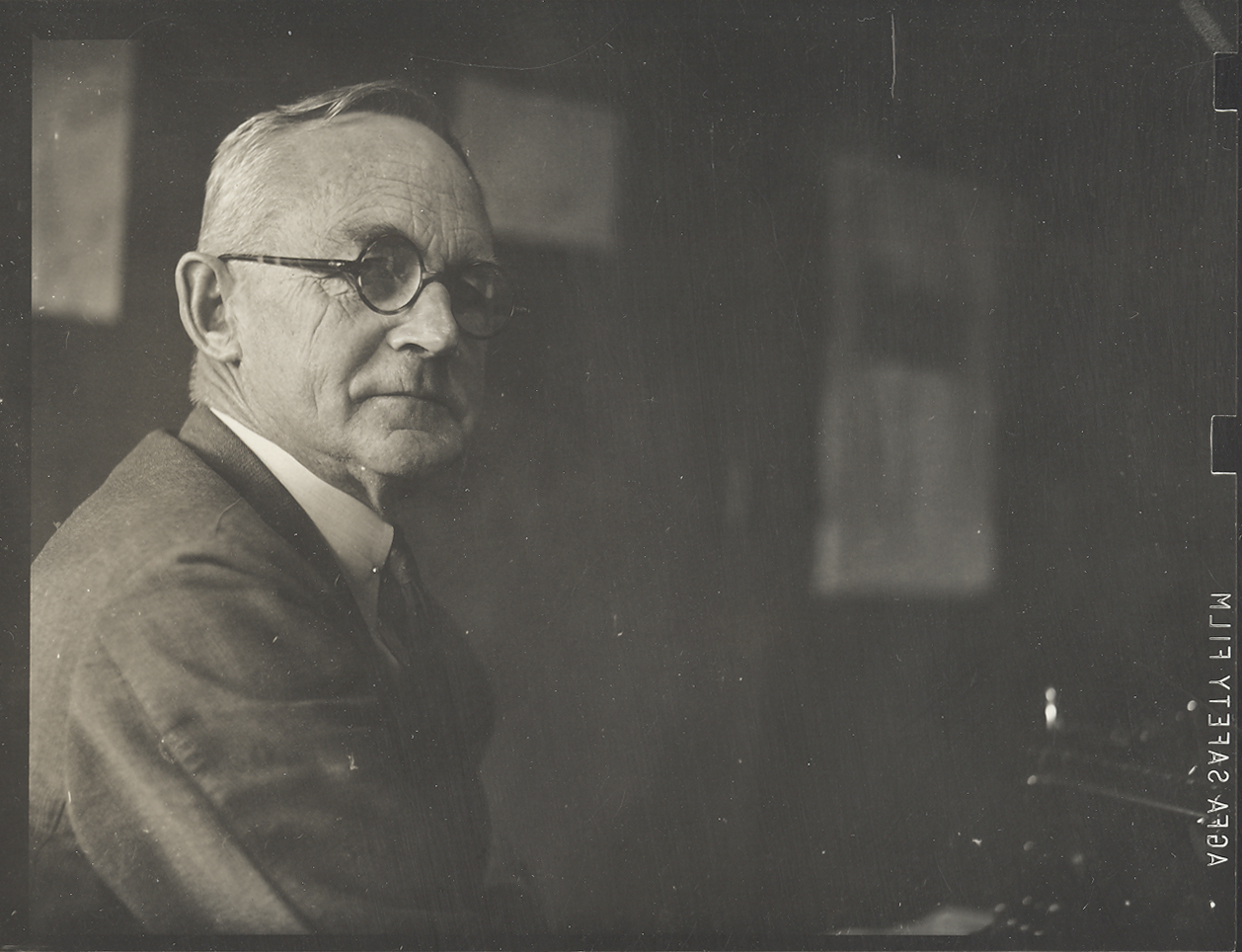 Elmer Drew Merrill ca1945 in office.