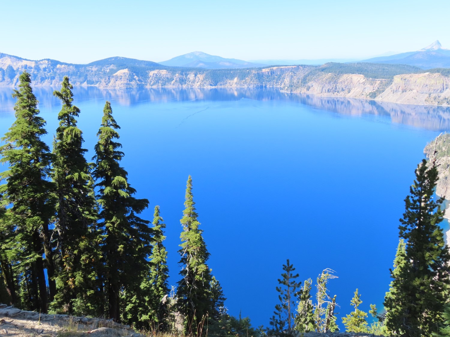 A view of Crater Lake, Oregon.