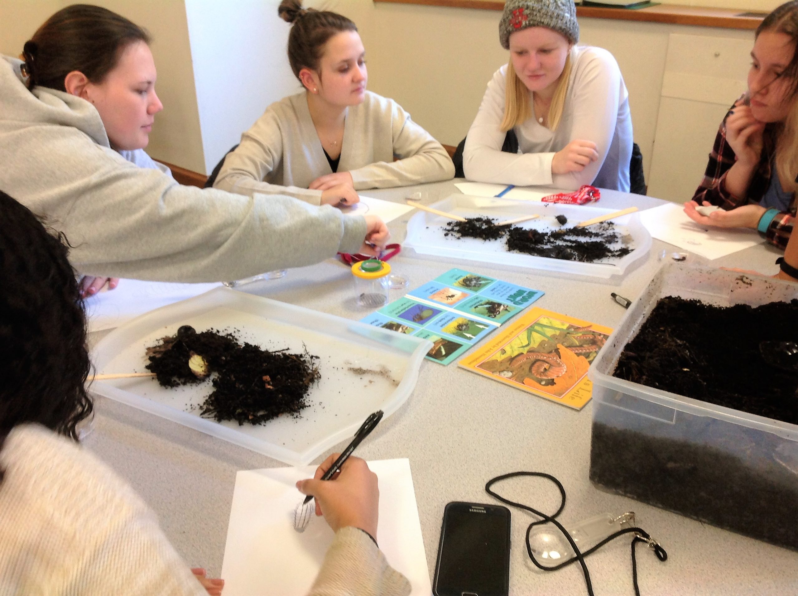 BU students engage in science talk to make sense of what they are observing.