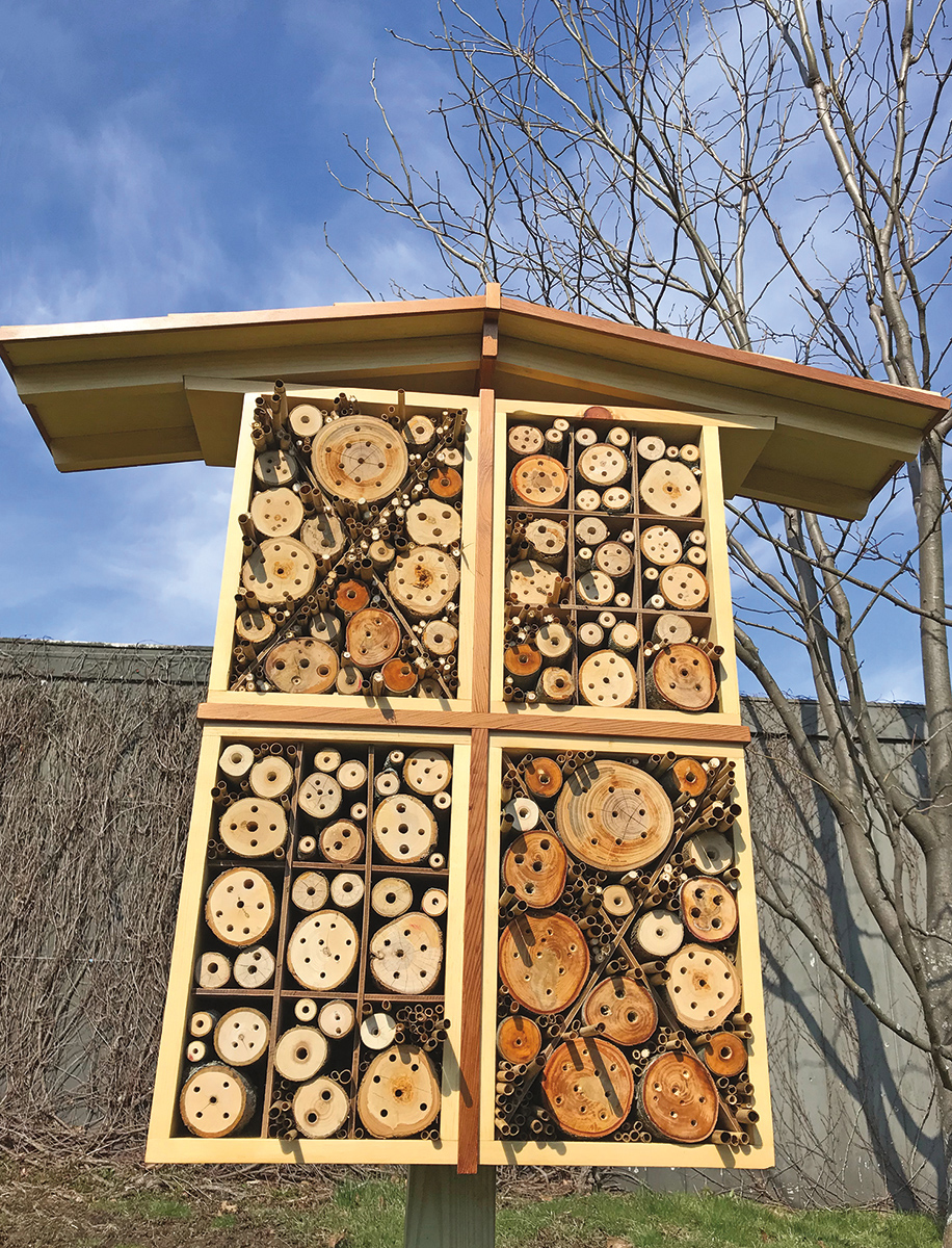 Solitary bee house in Leventritt Garden