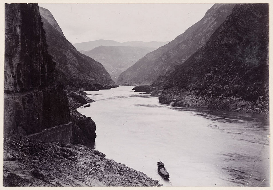 Upper end of Ichang Gorge, 1910. All photographs by Ernest Henry Wilson. © President and Fellows of Harvard College. Arnold Arboretum Archives.