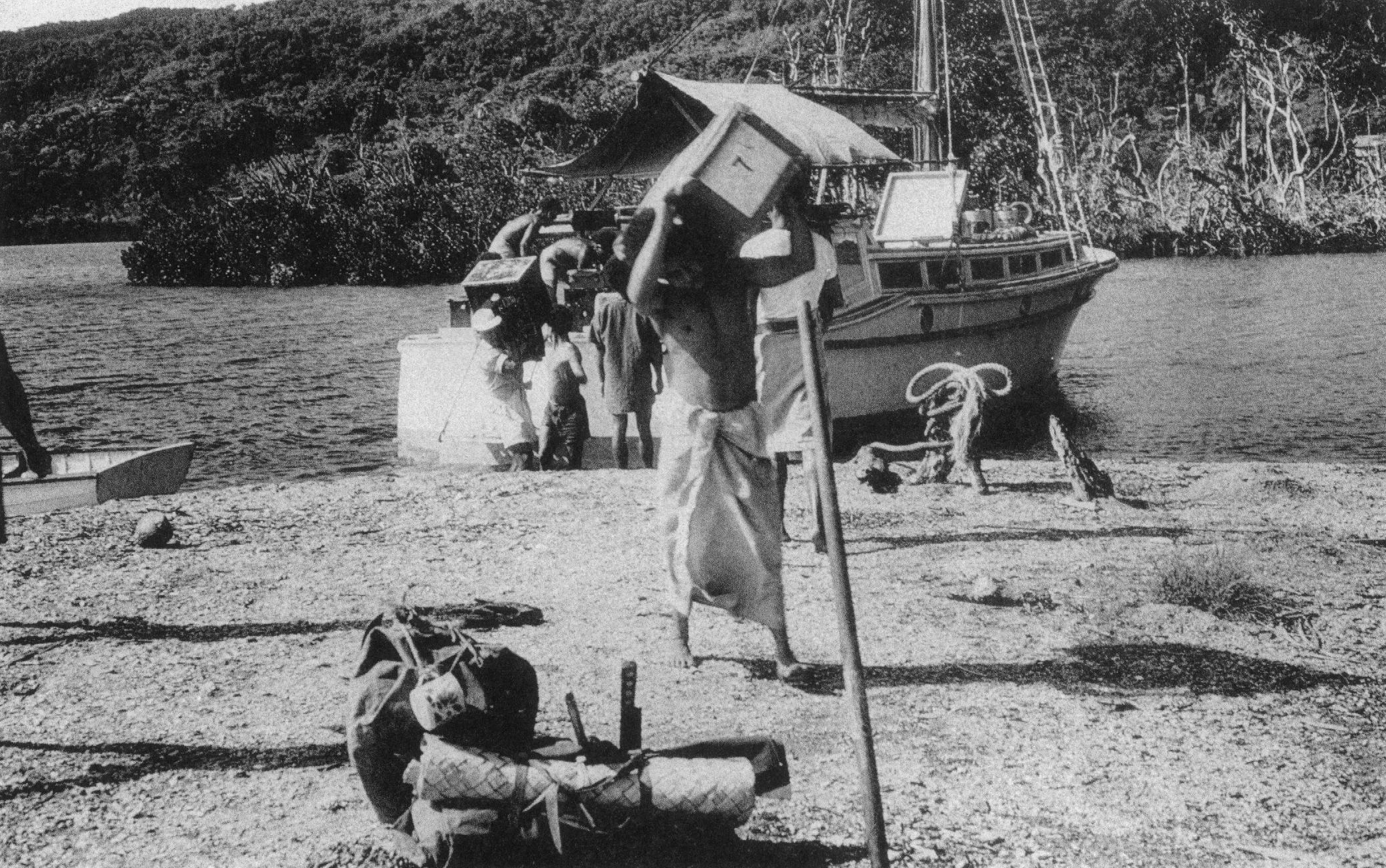 The resthouse landing place in Rambuso Inlet, Sudest Island.
