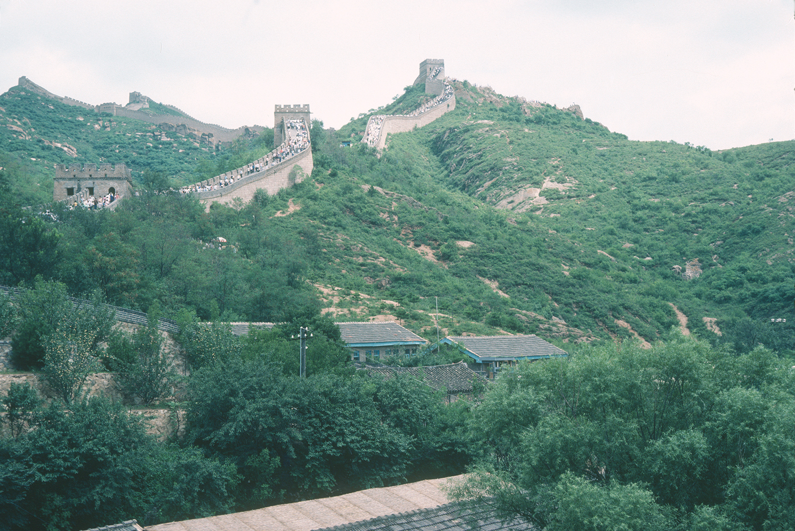 A view of the Great Wall west of Beijing.