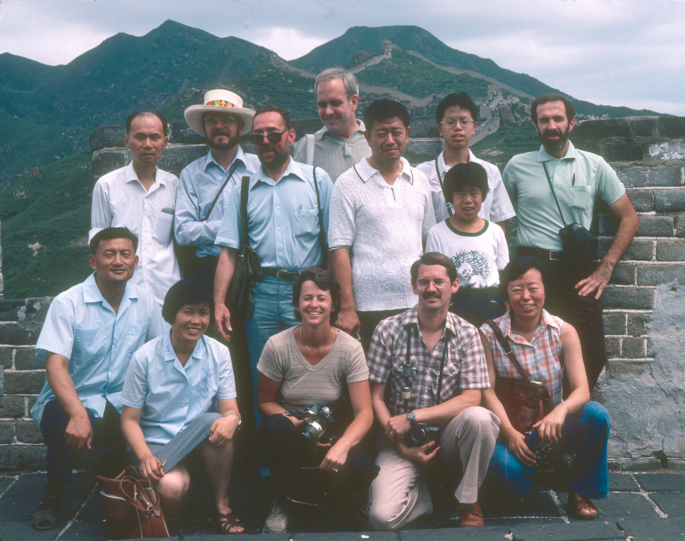 Some of the members of the expedition, along with other associates.