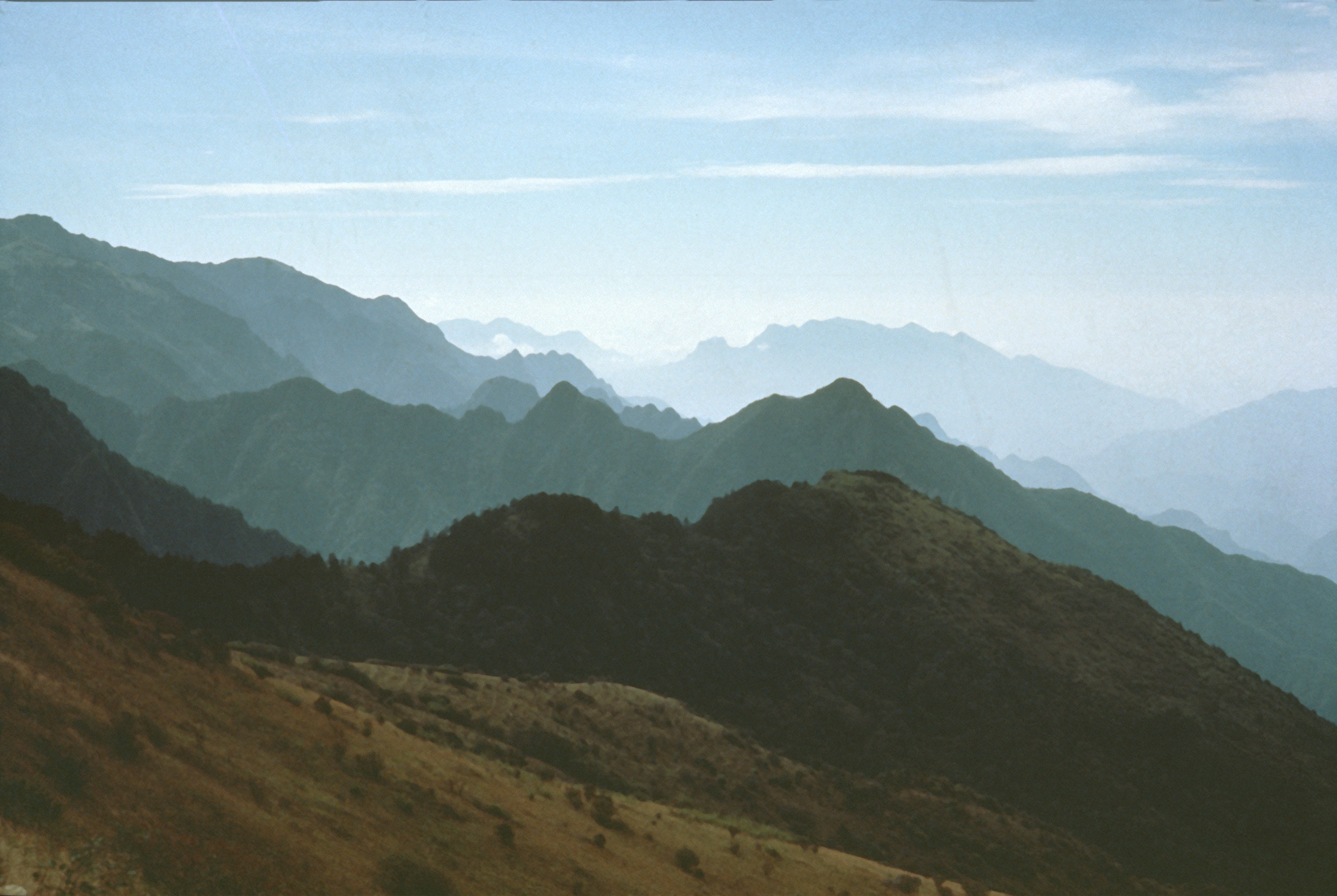 The Shennongjia Mountains, Hubei, Republic of China. Photograph by Steven Spongberg, September 1980.