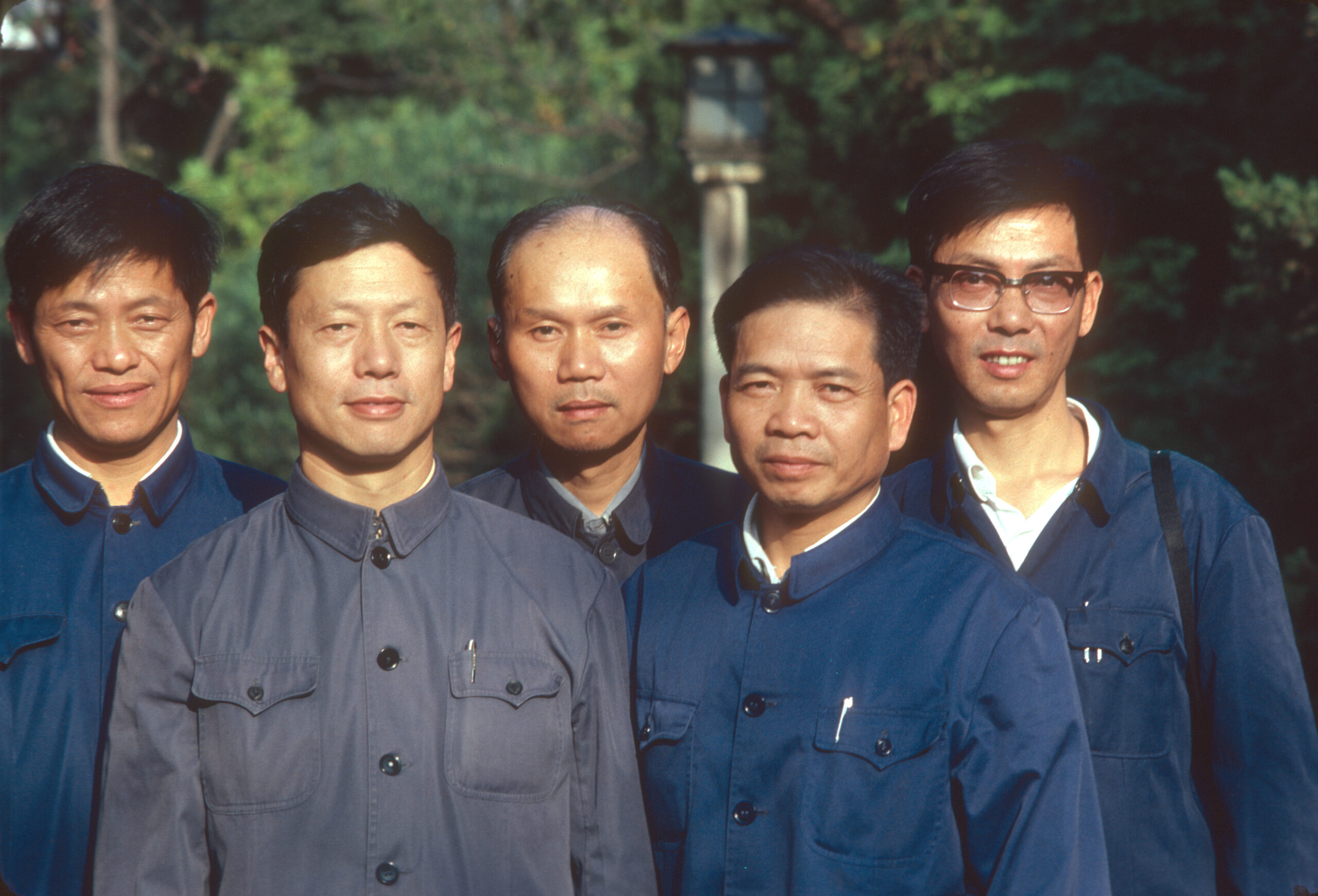 Professors Ying Tsun-Shen, He Shan-An, Tang Yan-Cheng, Cheng Zhong, and Chang Ao-Lo in Wuhan.