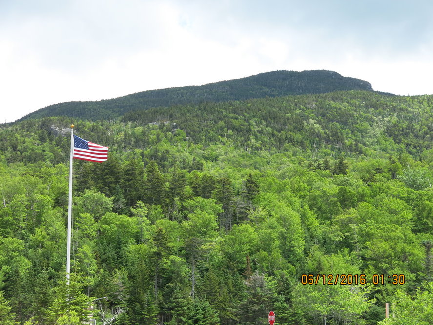 Pinkham Notch, Coos County, New Hampshire, at the foot of Mount Washington, is New England’s tallest peak at 6,288 feet (1,917 meters) above sea level.