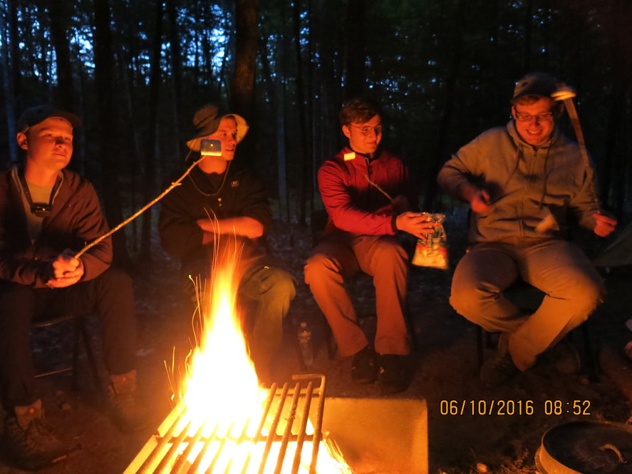 Camping in the north woods of New Hampshire offered a fun and unique collecting experience for Hunnewell Interns.