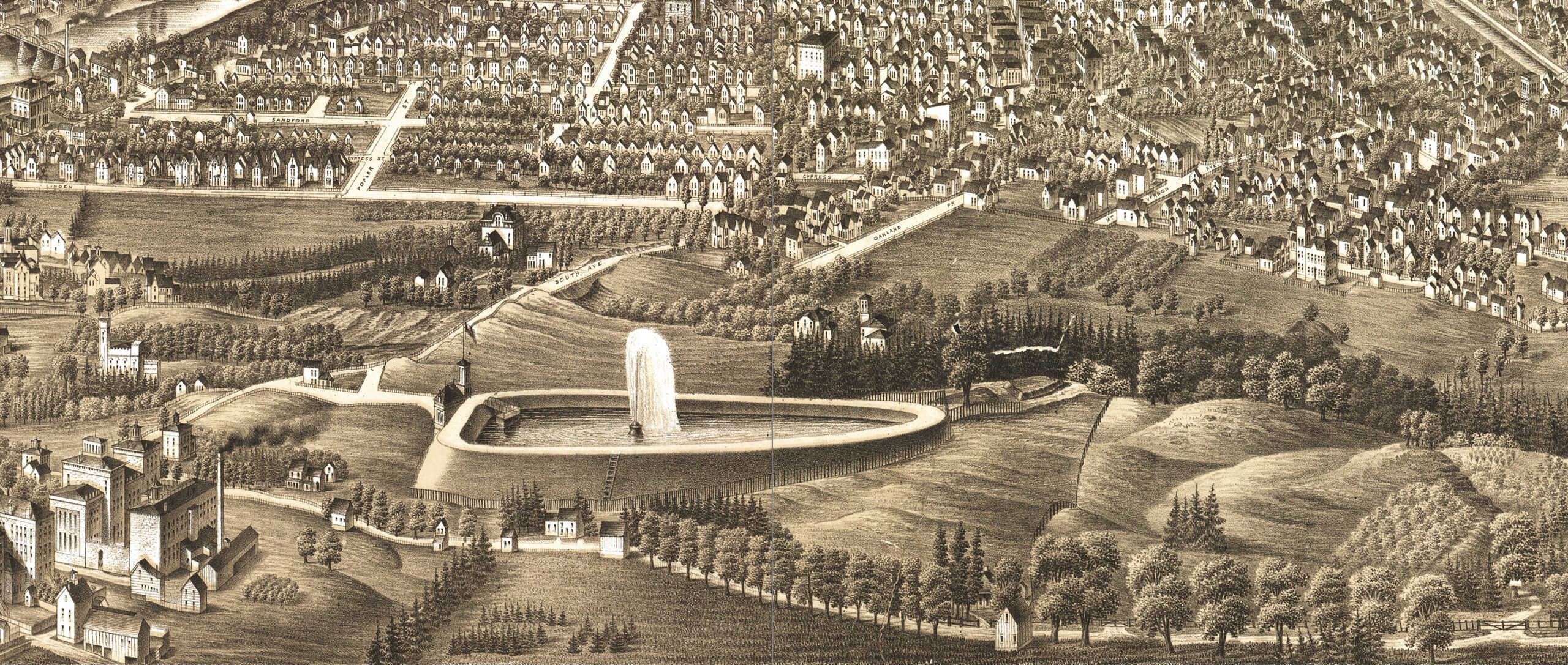 Illustration of the land that would become Highland Park