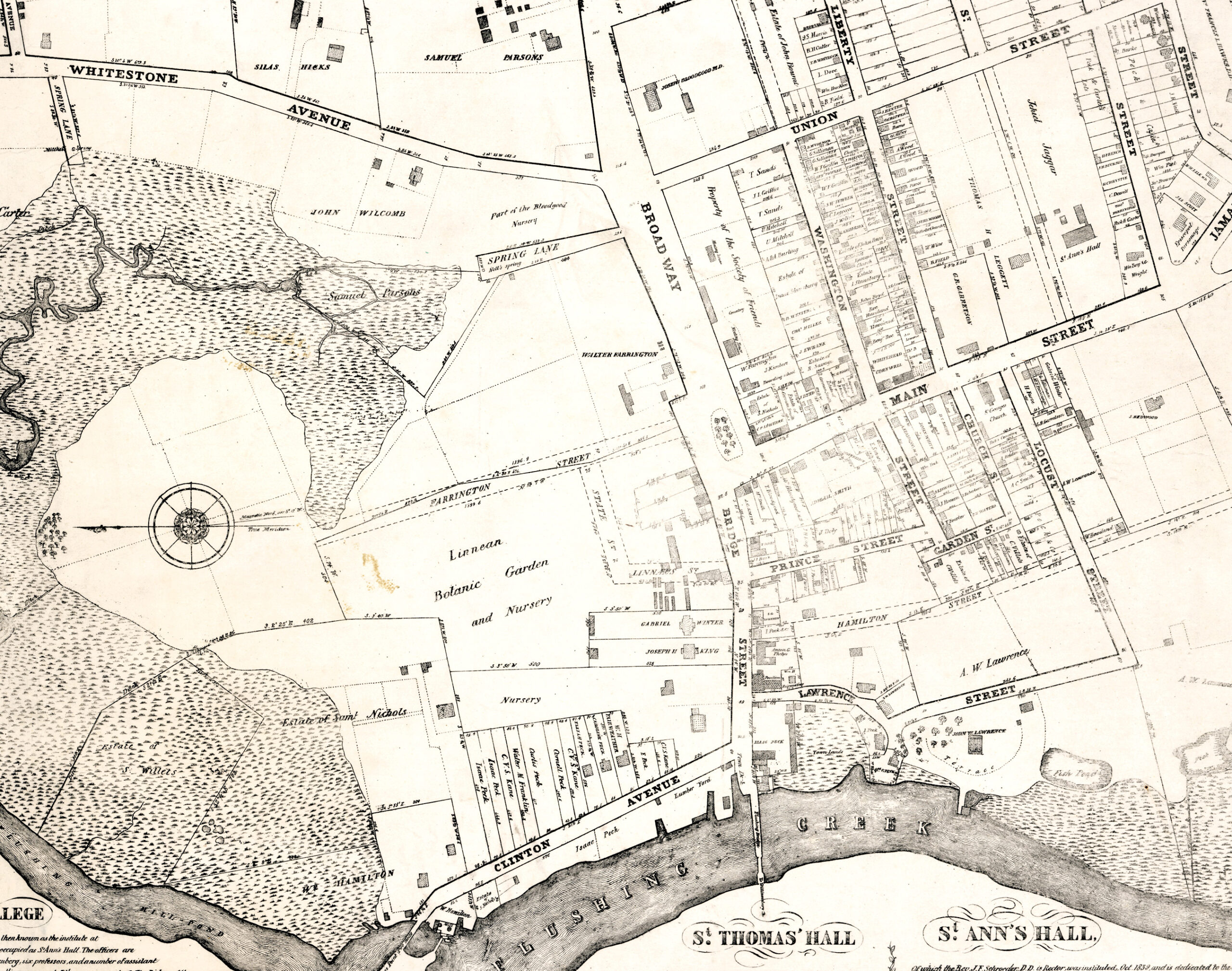 Map of land plots in Flushing, NY.