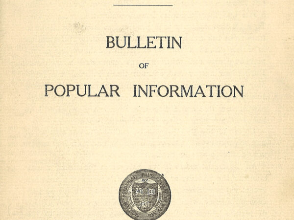 Cover page of the first issue of the Bulletin of Popular Information in 1911.