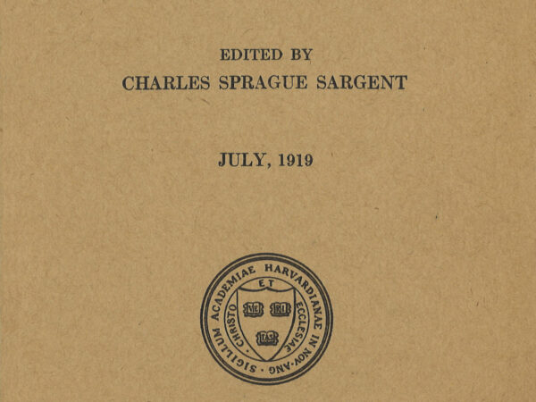 The cover of the first issue of the Journal of the Arnold Arboretum from 1919.