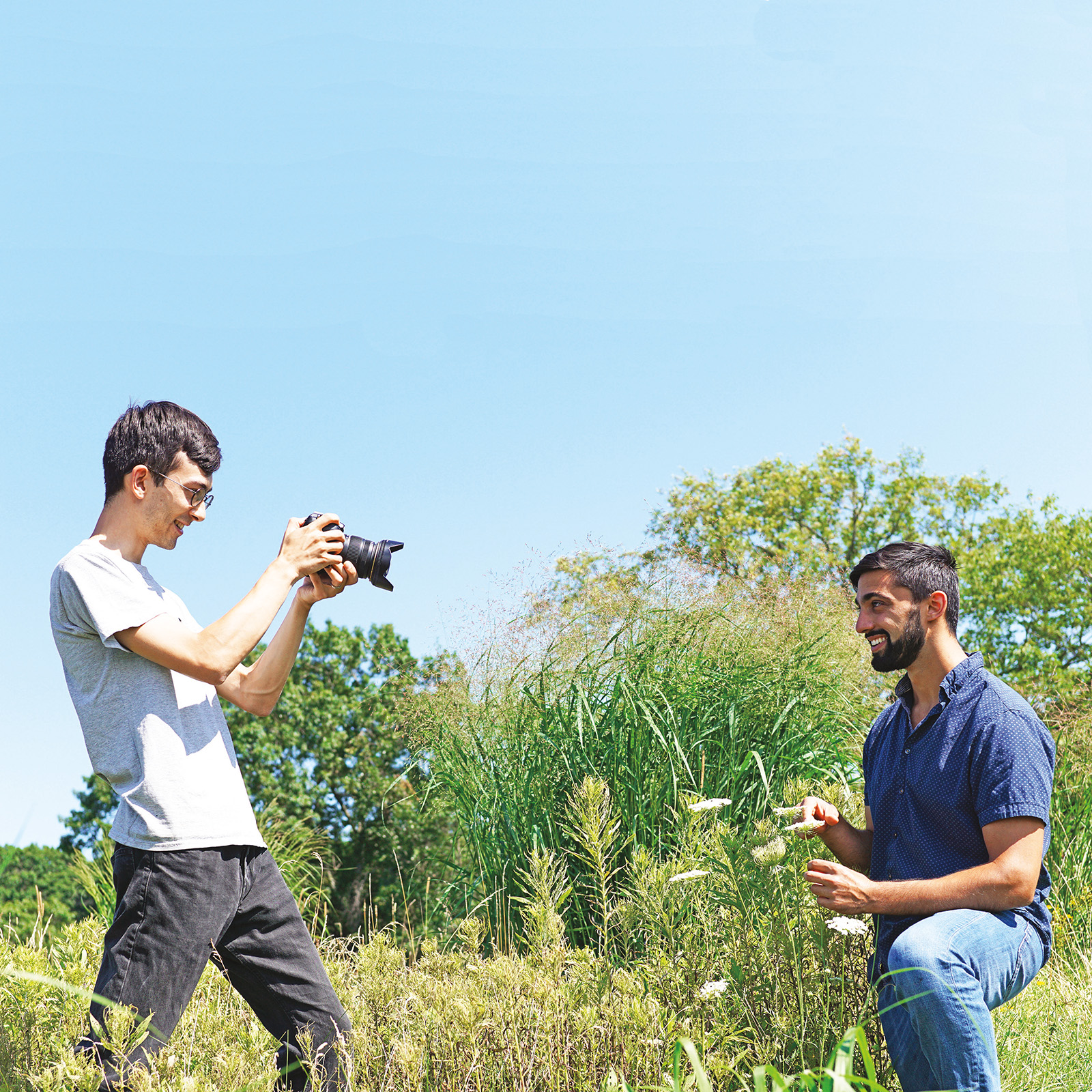 Ben Goulet-Scott and Jacob Suissa in the field