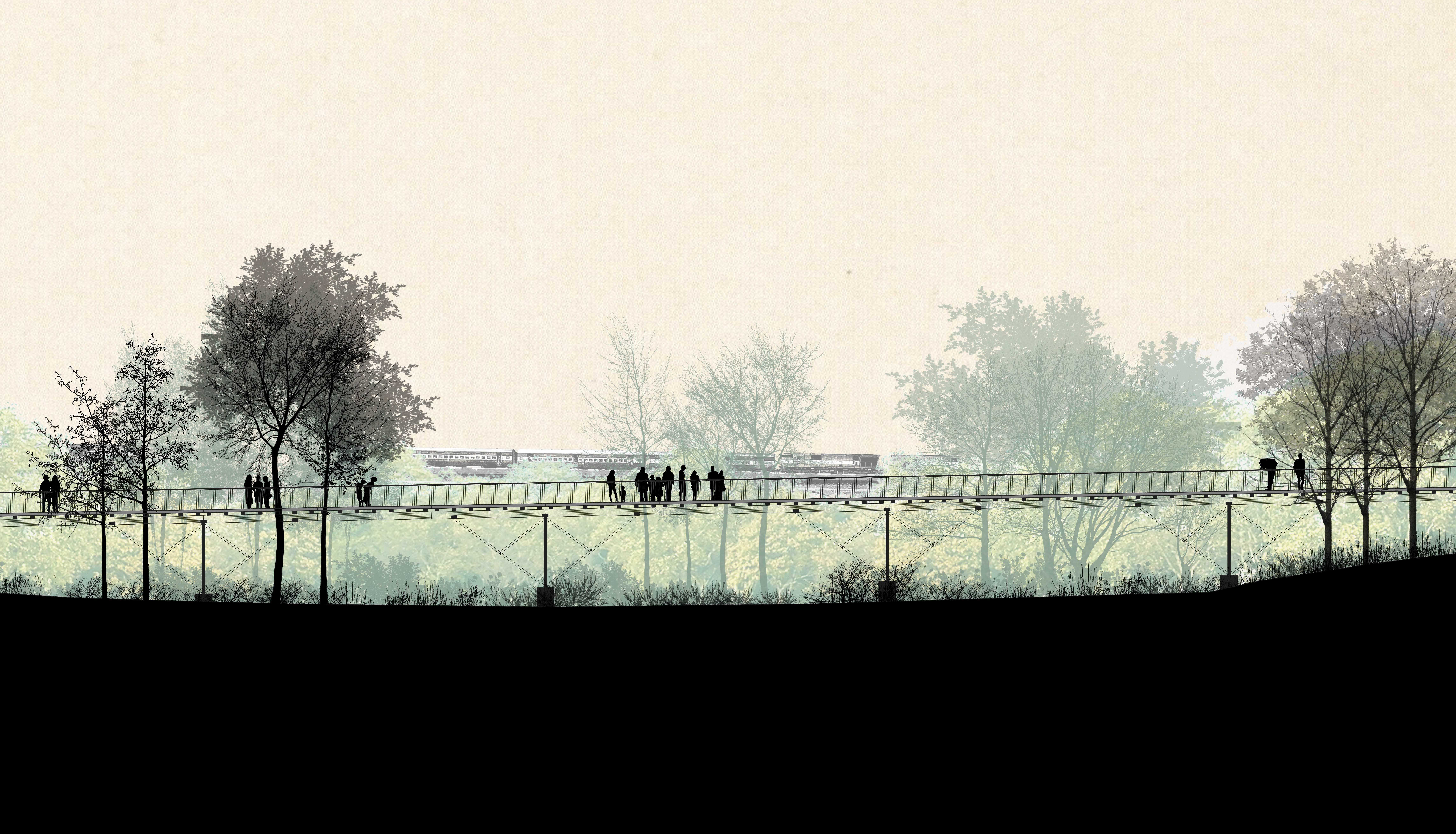 Sketch of elevated boardwalk