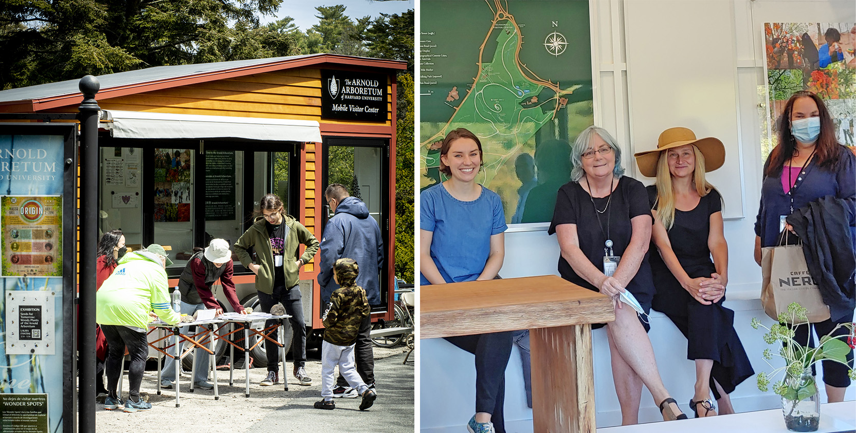 Mobile Visitor Center engages visitors on Lilac Sunday and Public Programs staff
