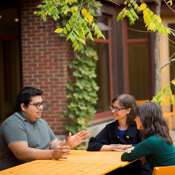 Camilo Villouta, Faye Rosin, and Morgan Moeglein meet at Weld Hill