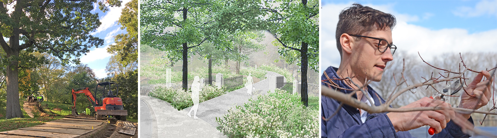 The Sesquicentennial Campaign seeks funding to complete emergency irrigation systems throughout the landscape, launch an initiative to restore the Arboretum's entrances, and add new fellowships for climate science