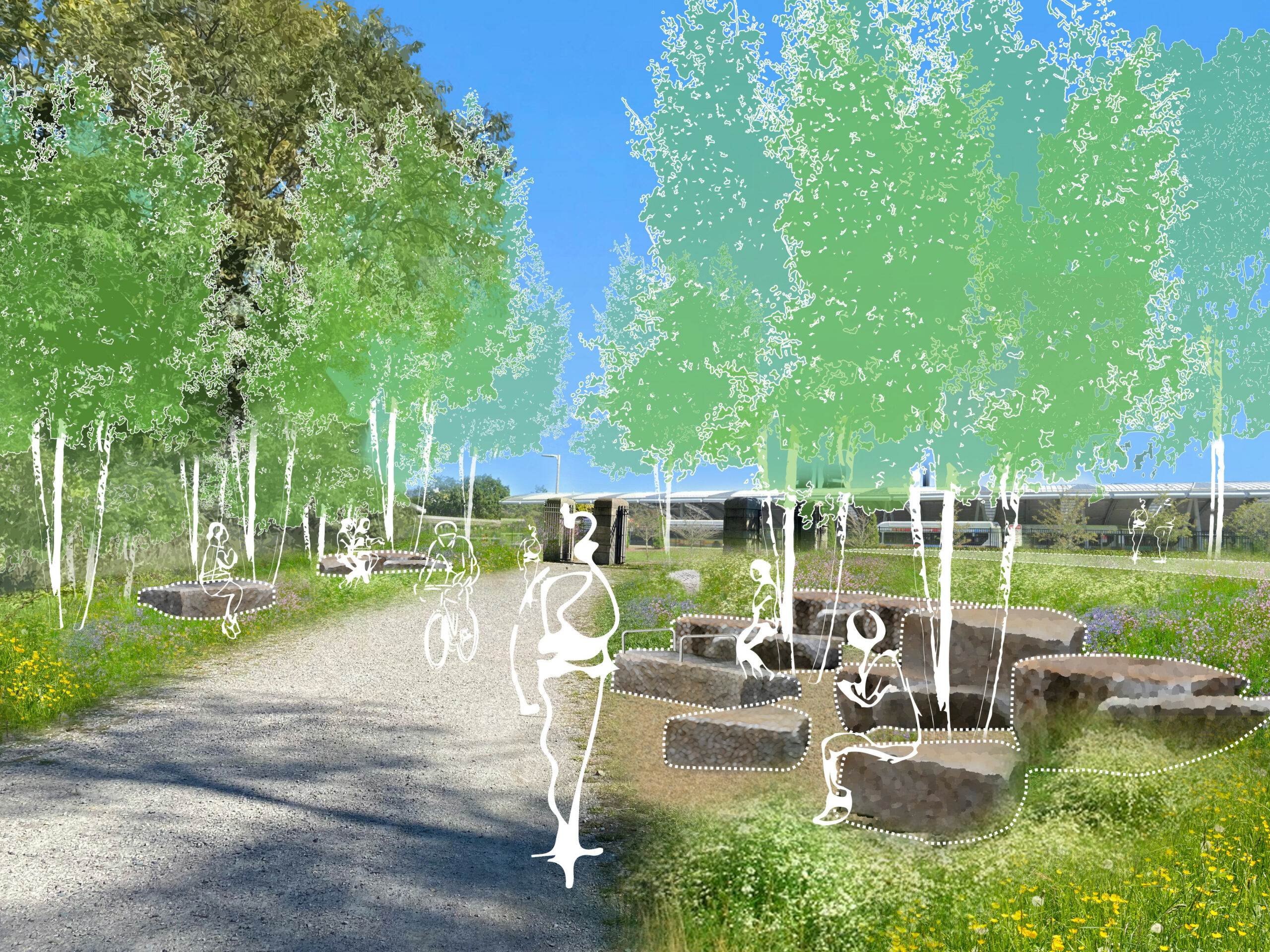 Image of Washington Street Gate Proposed Departure View