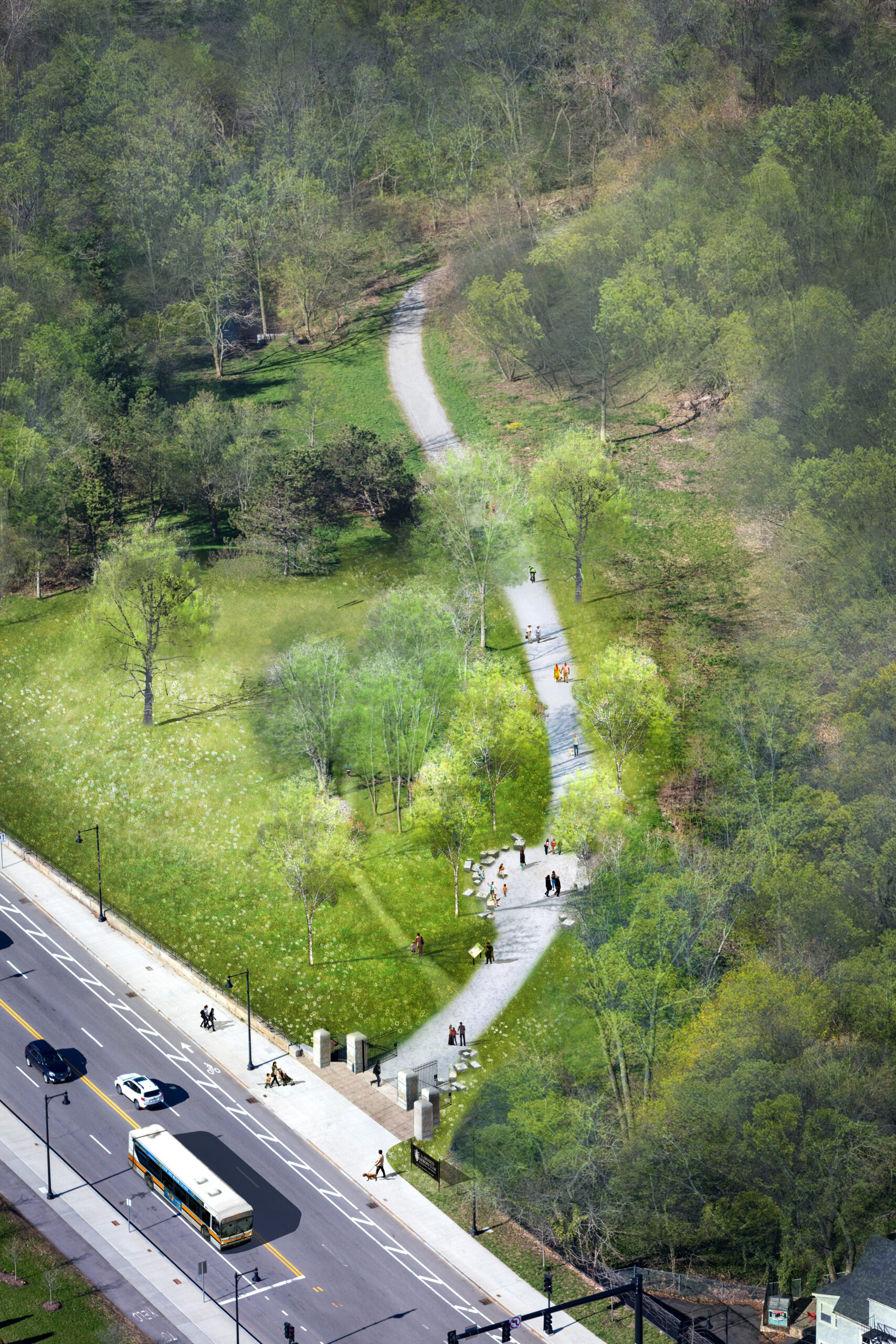 Arial rendering of proposed Washington Street Gate