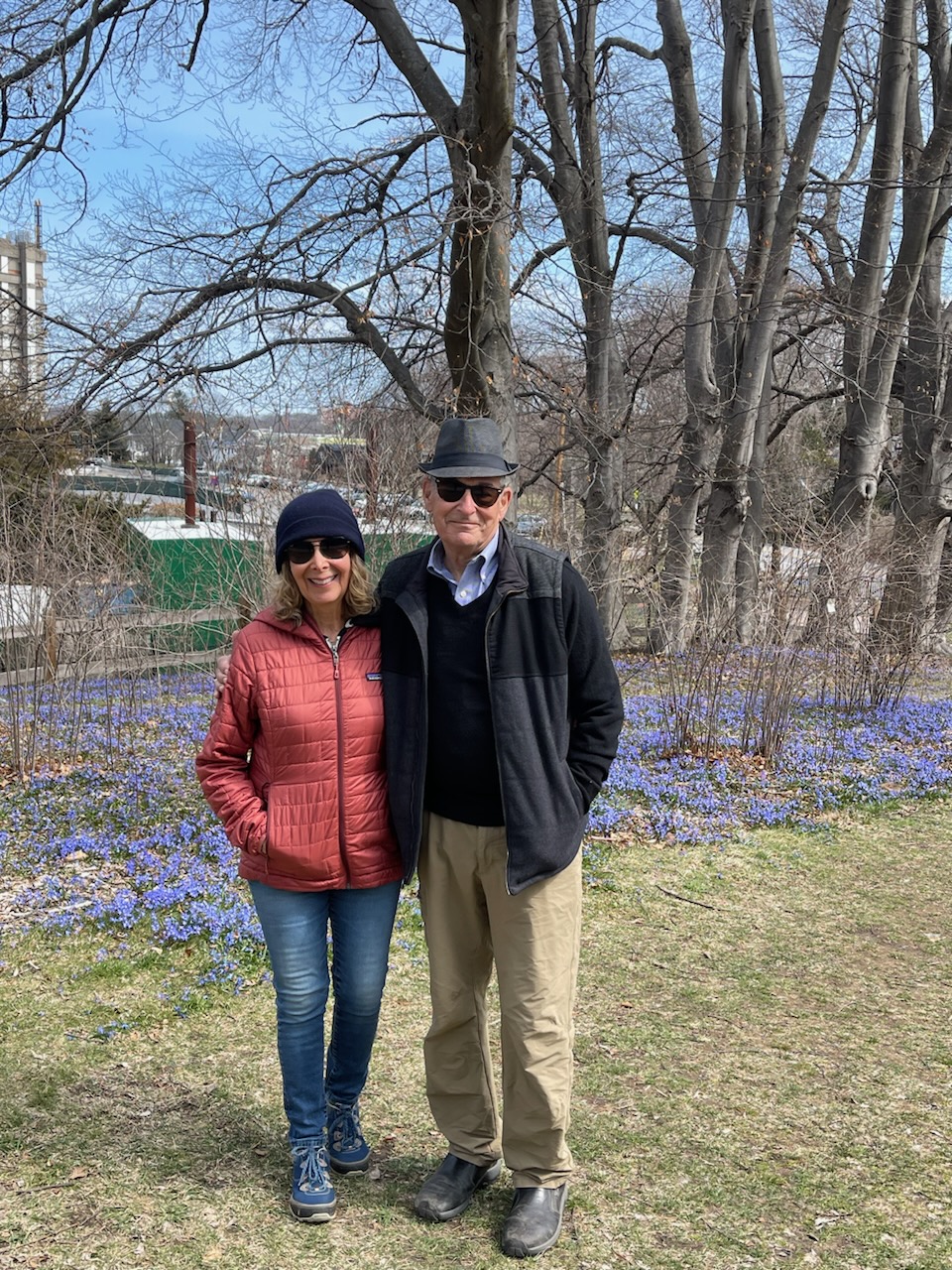 Pamela Seigle and Marc Seigle in the Arboretum landscape