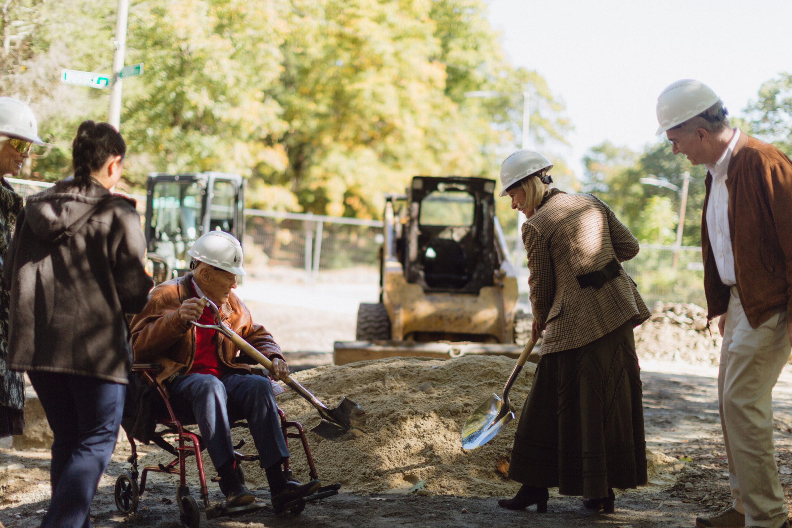 Ceremonial groundbreaking with Thomas P. Costin, Jr., RoAnn Costin, and Director Ned Friedman